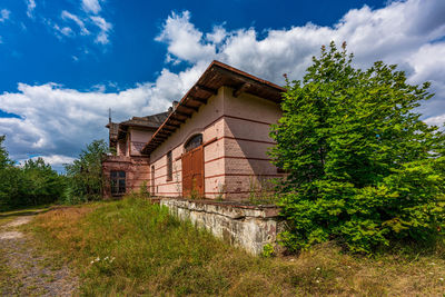 Low angle view of building against sky