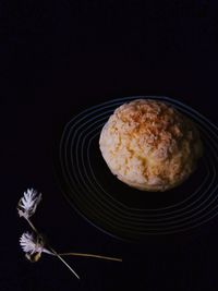 High angle view of cake in plate