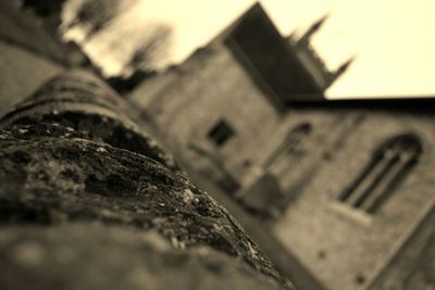 Close up of abandoned building