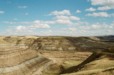 Scenic view of desert against sky