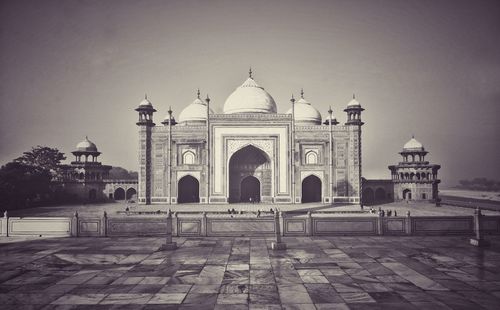 View of historic building against clear sky