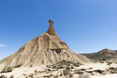 View of mountain against blue sky