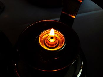 Close-up of illuminated lamp