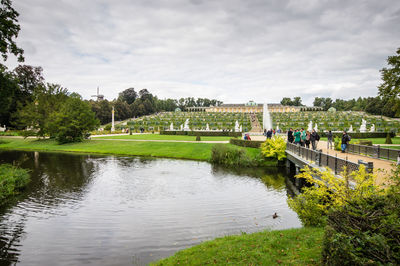 Scenic view of river against sky