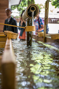 People in front of temple