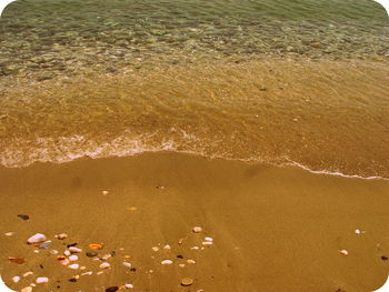 High angle view of beach