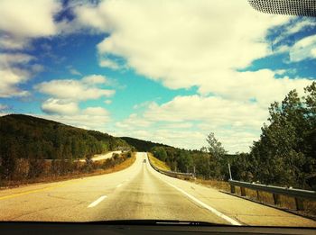 Road passing through landscape