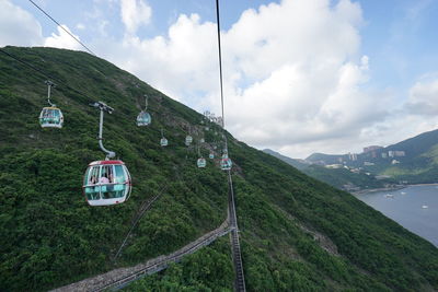 Scenic view of mountains against cloudy sky