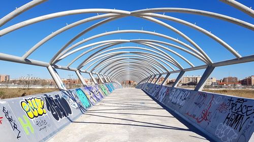 View of railings against clear sky