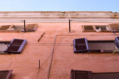 Low angle view of building against clear sky