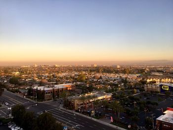 High angle view of city