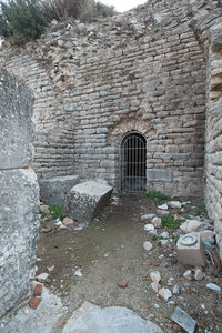 Stone wall of old building