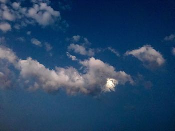 Low angle view of clouds in sky