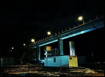 Illuminated street light at night