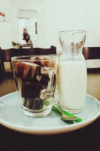 Close-up of tea cup on table