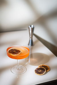 Close-up of drink on table