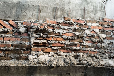 Stack of stone wall