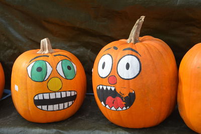 Art made on pumpkins during halloween