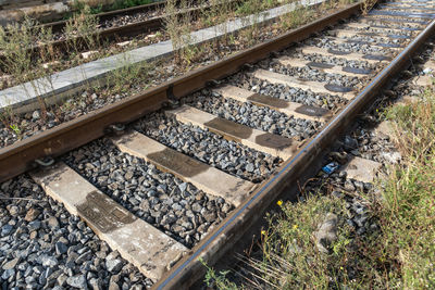 Empty railroad tracks