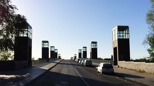 Road against clear sky