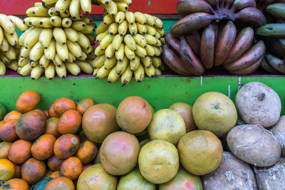 Full frame shot of fruits for sale in market