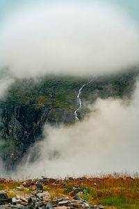 Aerial view of landscape against sky