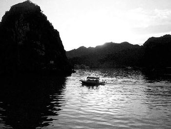 Boats sailing in sea