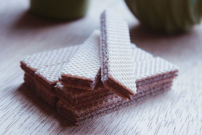 Close-up of cake on table