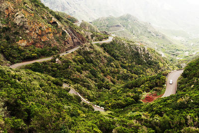 Narrow roads along countryside landscape