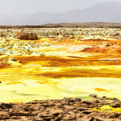 View of volcanic landscape