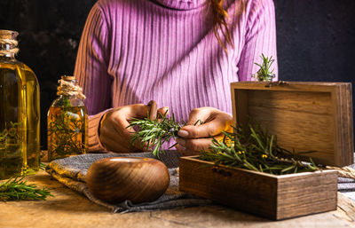 View of vegetables in basket on table