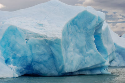 Aerial view of frozen sea