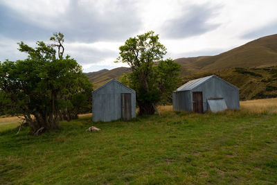 Shack in a field