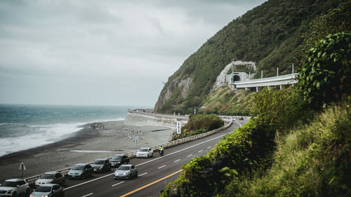 Mountain and sea and highway