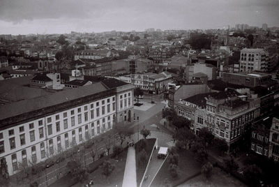 High angle view of city