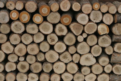 Full frame shot of logs