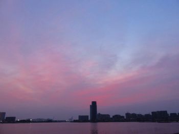 Cityscape at sunset