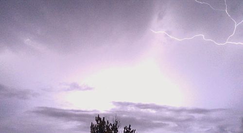 Low angle view of cloudy sky