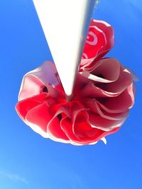Close-up low section of red umbrella