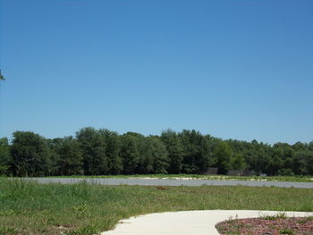 Scenic view of landscape against clear sky