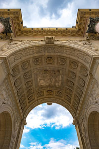 Low angle view of historical building against sky