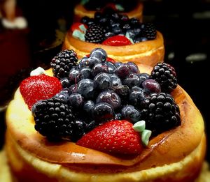 Close-up of fruits in plate