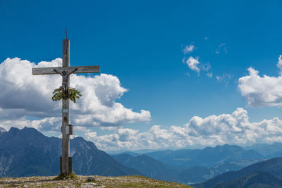 Cross on a mountain top