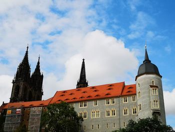 Low angle view of building against sky