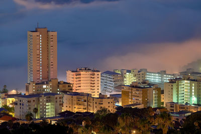 Buildings in city against sky