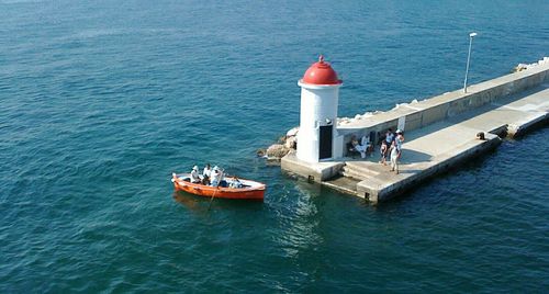 Boats in sea