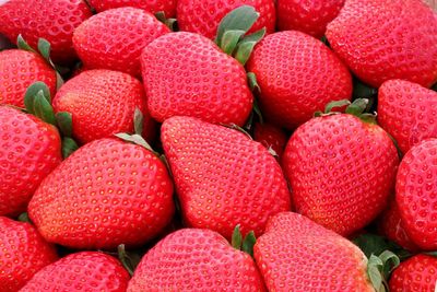 Full frame shot of strawberries