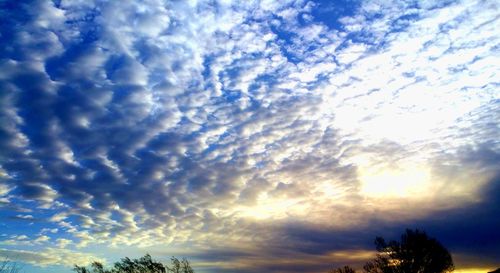 Low angle view of cloudy sky