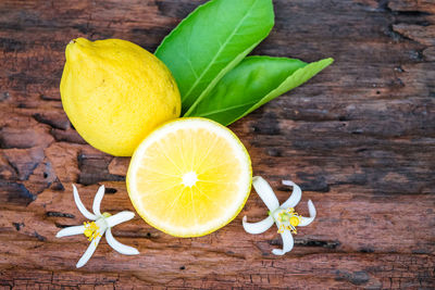 Close-up of fruits on table