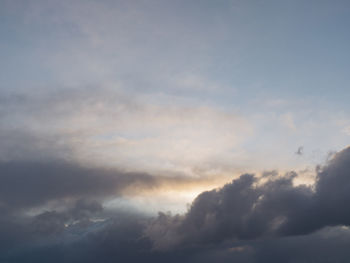 Low angle view of clouds in sky